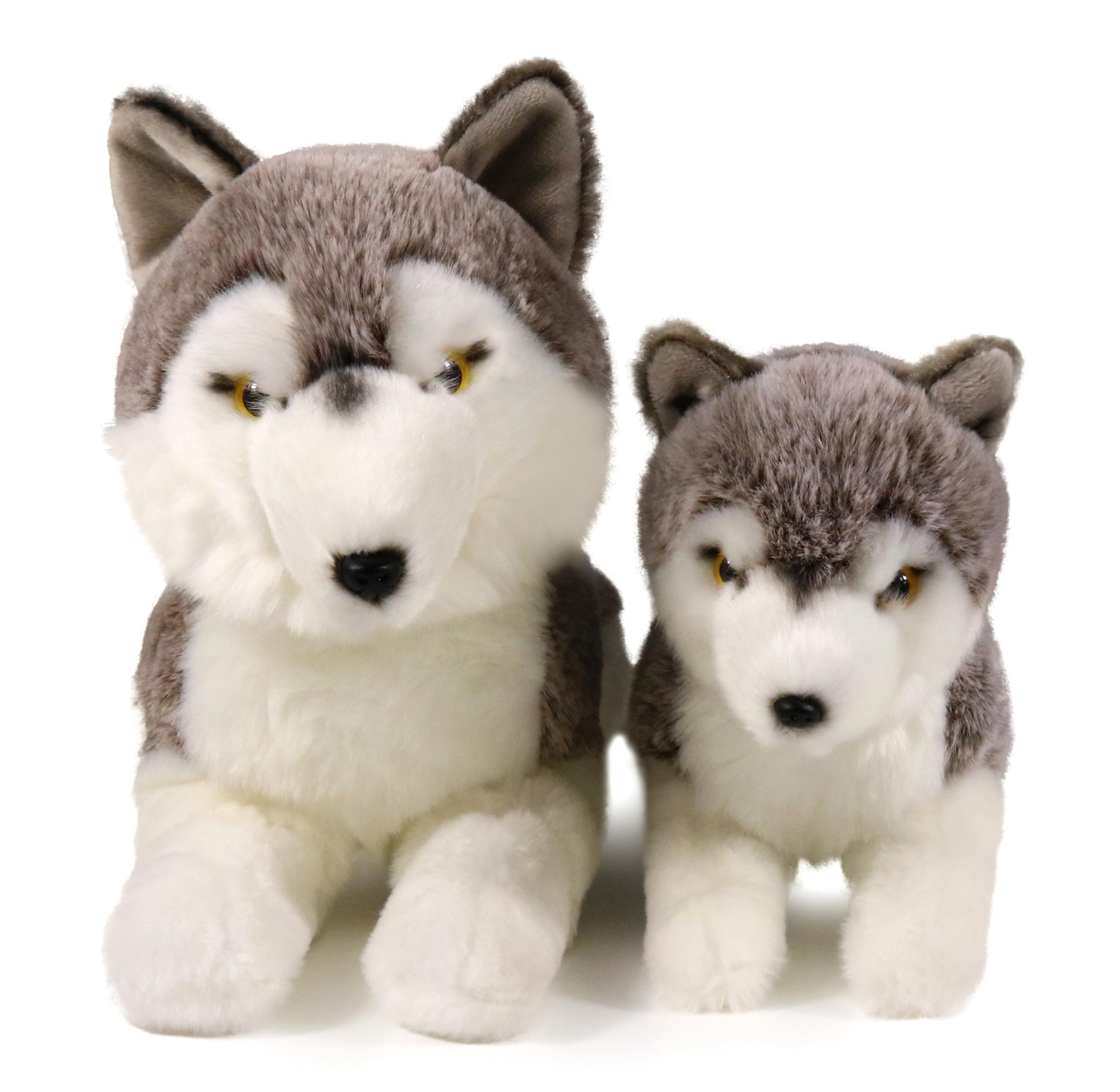 Plush Wolf Mom & Baby Toy Set - Brown 13in/8in-image-8b7b10a1-2287-45ab-b59b-5187ce5f40b0-110210