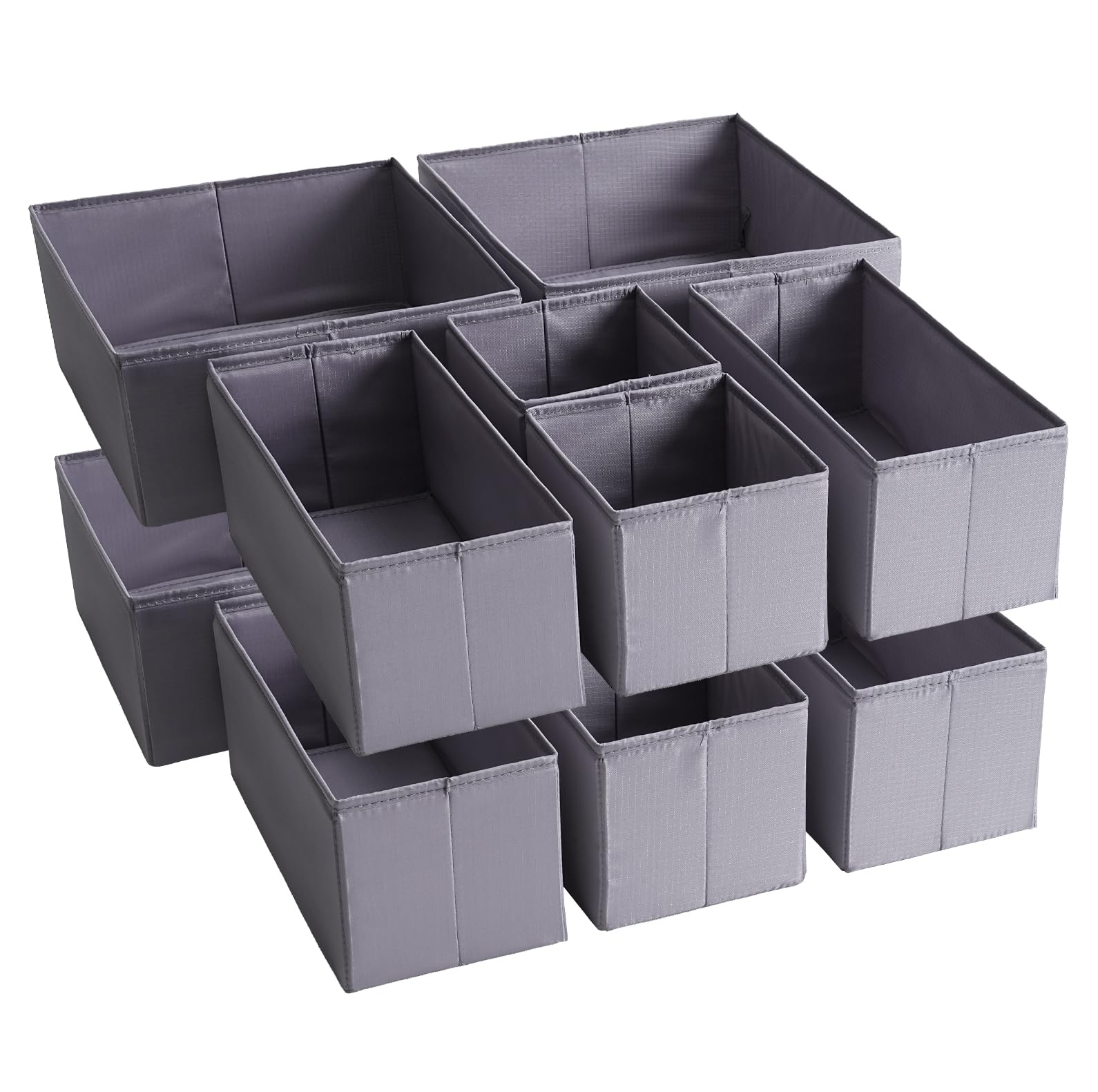 Fabric Drawer Organisers Set of 12 - Dark Grey S+M+L-image-b3829e55-bf5a-4623-ab89-7eca15ffbc1a-2185