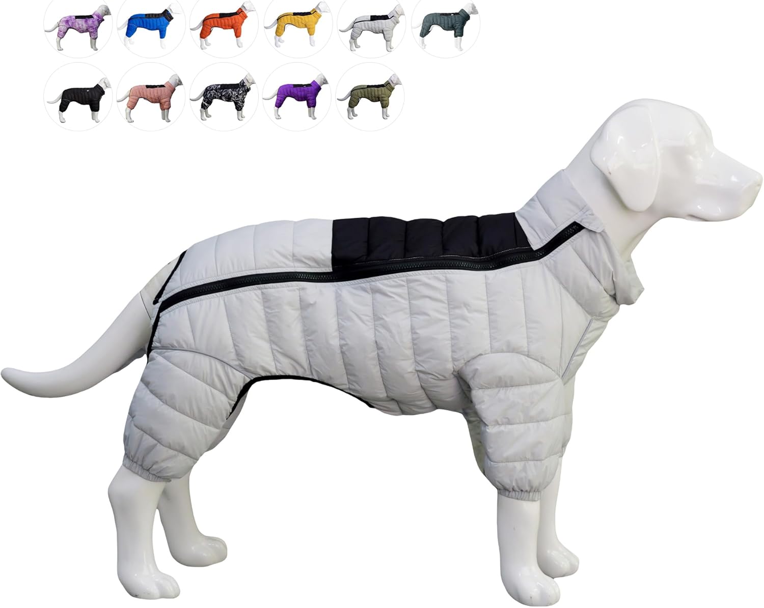 Reflective Waterproof Dog Coat - Off-white 2XL-image-418b2a85-dcf4-489e-b2e1-479bd3e134a2-117179