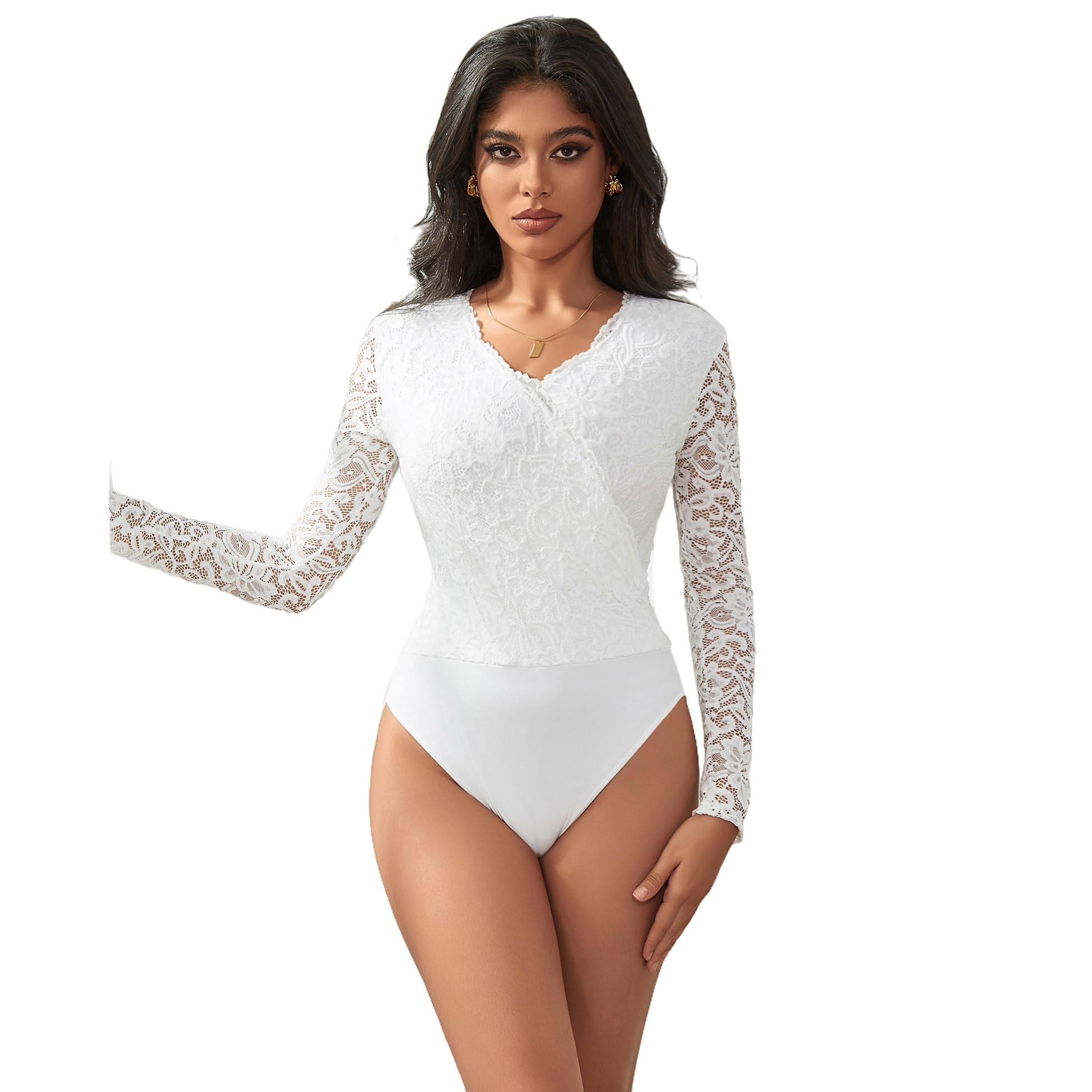 Women's Long Sleeve Bodysuit - White M-image-ad0f32db-c357-463c-baea-c990f0b2198d-110216