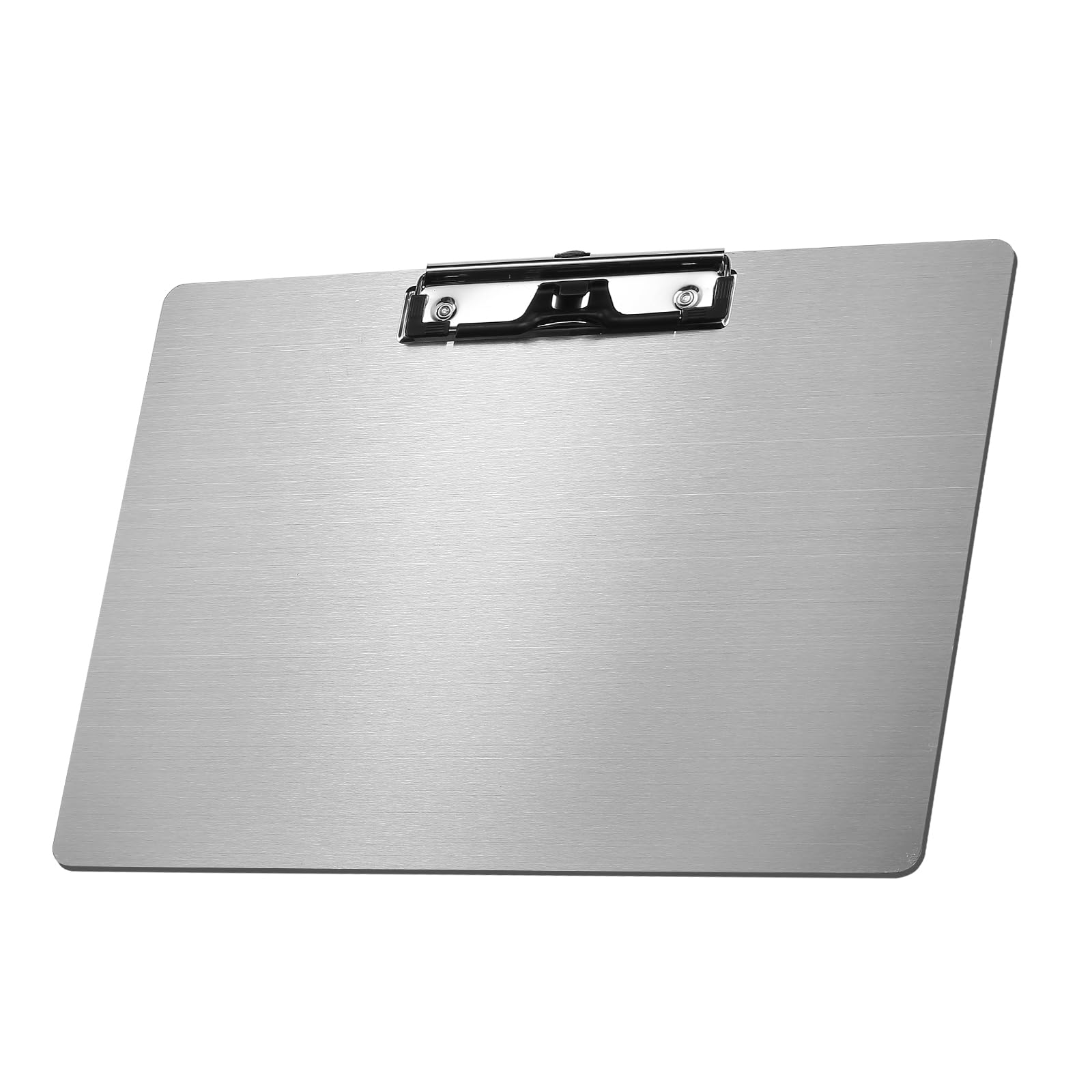 A4 Metal Clipboard with Pen Holder - Silvery 304 Landscape-image-a3fc0bf7-3e87-4862-9aed-157b8a5c6182-113617