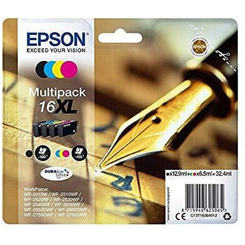 Epson 16XL Pen Crossword High Yield Genuine Multipack 4 Colours Ink Epson 16XL Pen Crossword High Yield Genuine Multipack 4 Colours Ink