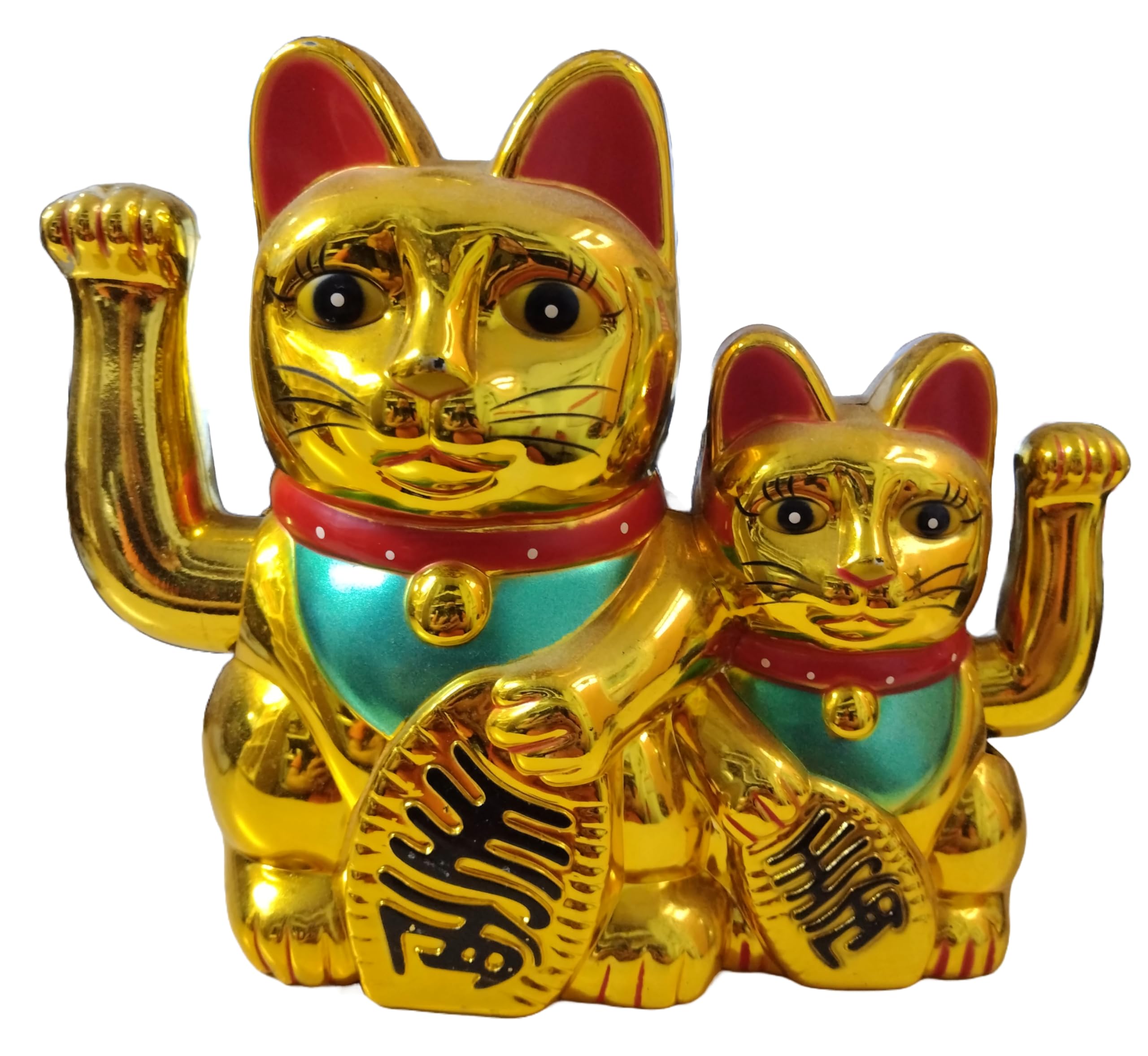 招财猫 Maneki-Neko 招き猫 Lucky Cat Charm Golden 1pc (Twin Cat-A47)-image-a5c22a79-0bc5-493e-977f-d8122a362eb1-61572