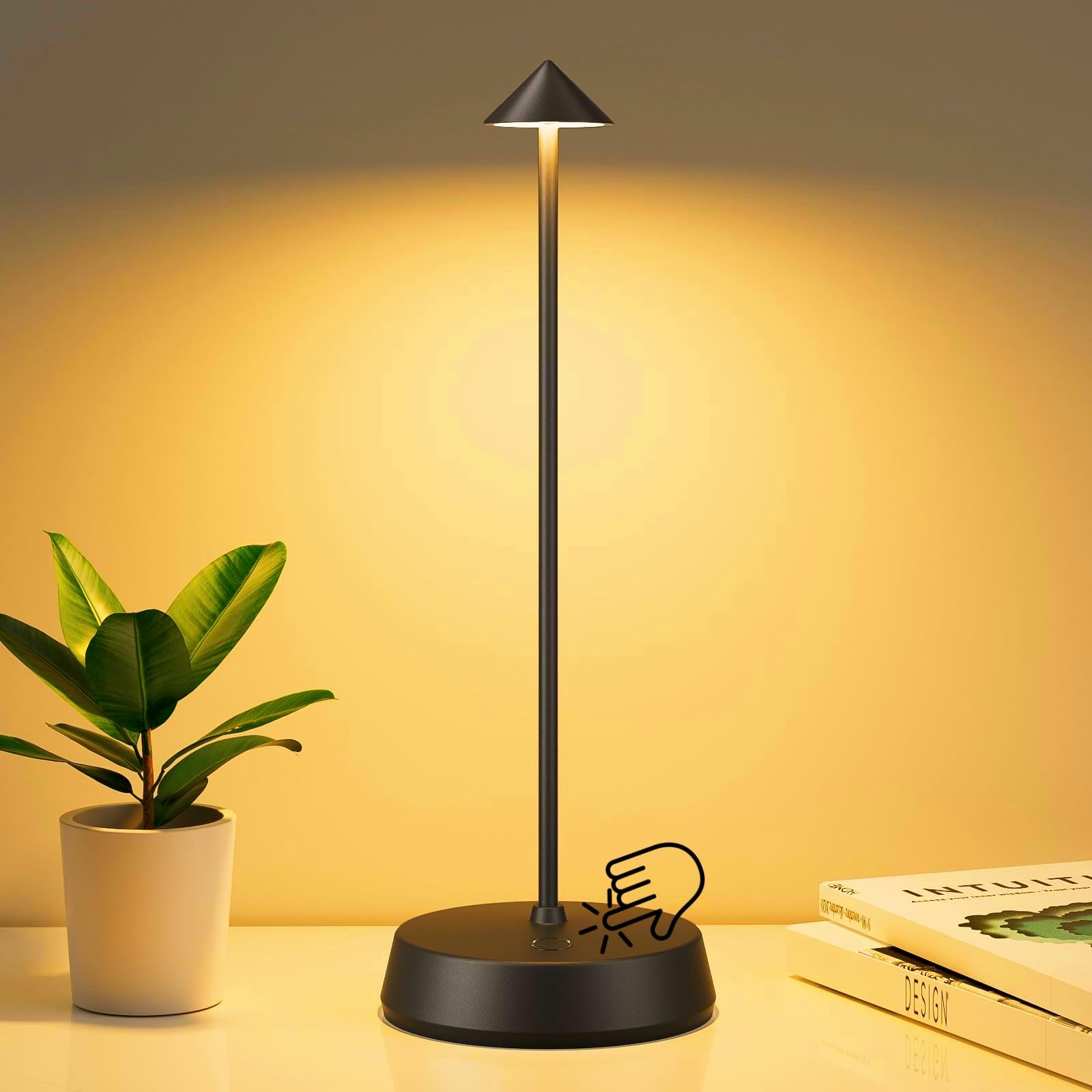 Rechargeable Cordless LED Table Lamp - Brown-image-a5fcc36a-23b7-4fba-9ed8-073c2ab41b9e-85497