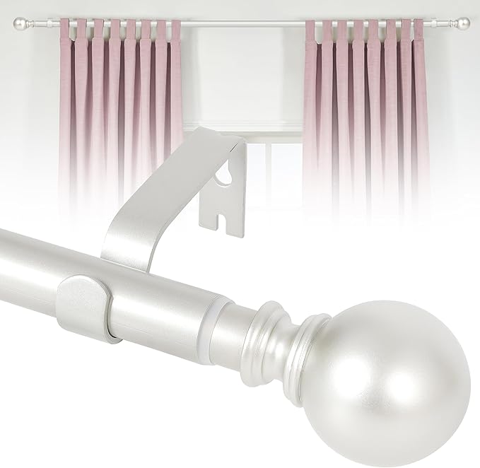 Extendable Curtain Poles 120-210cm - Adjustable Silver Finish-image-68e4f0f2-691a-4192-bf8f-0f165cd17760-68025