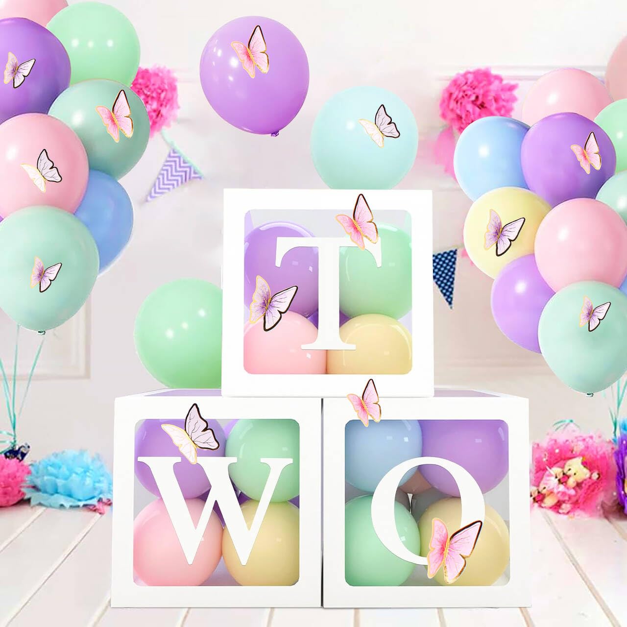 3Pcs Balloon Boxes for Girls - 2nd Birthday & Baby Shower Decorations with Pastel Balloons & Butterfly Accents-image-50fa8d60-6035-4375-932e-20b8bb7db7fe-66148