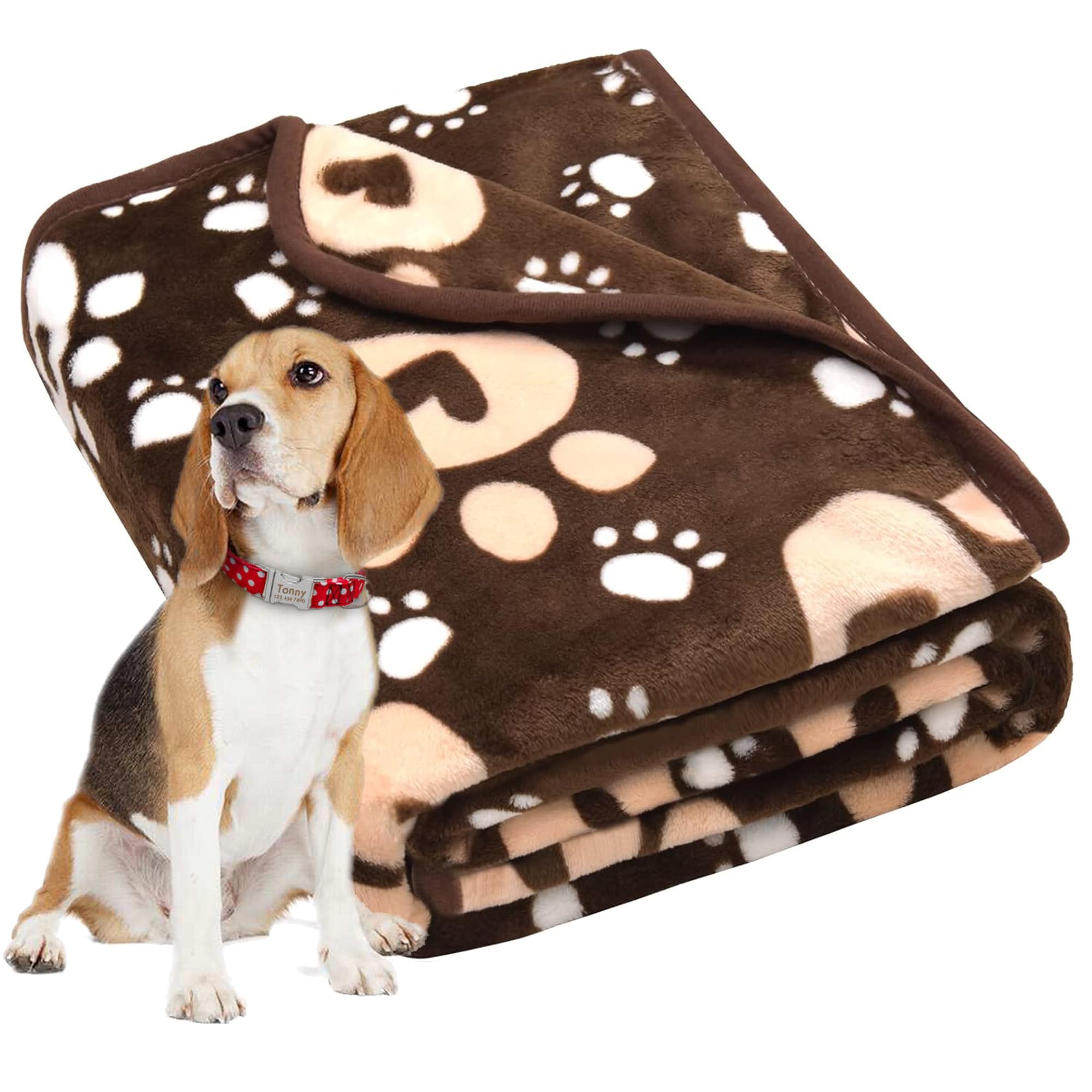 Large Dog Blanket - Brown Flannel 150x200cm-image-bfcff518-ac4a-40fe-a5fd-56d7ec226d79-84695