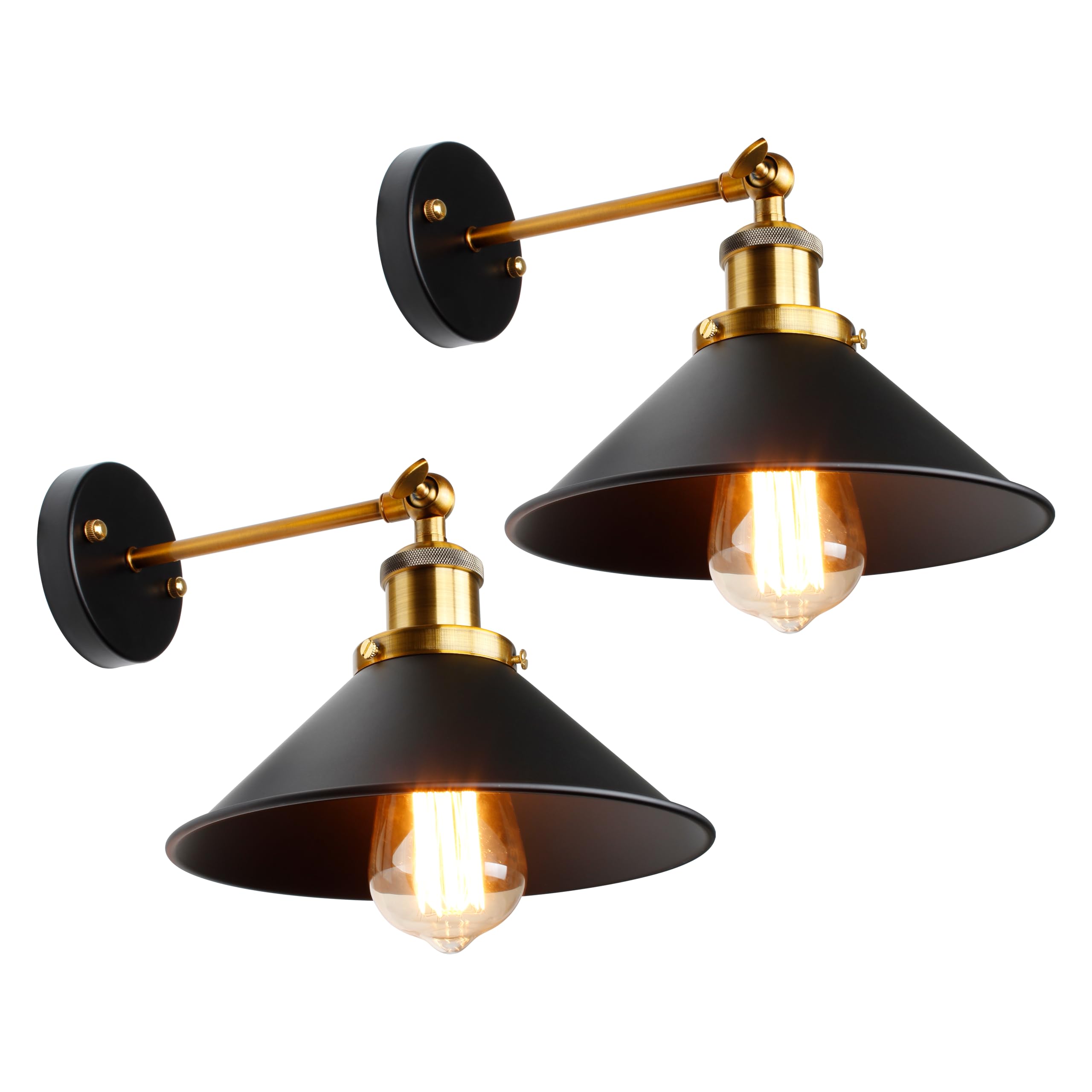 Industrial Wall Light E27 Sconce - Black 2 Pack-image-aeda314c-5080-4ee9-9062-709765950804-109947