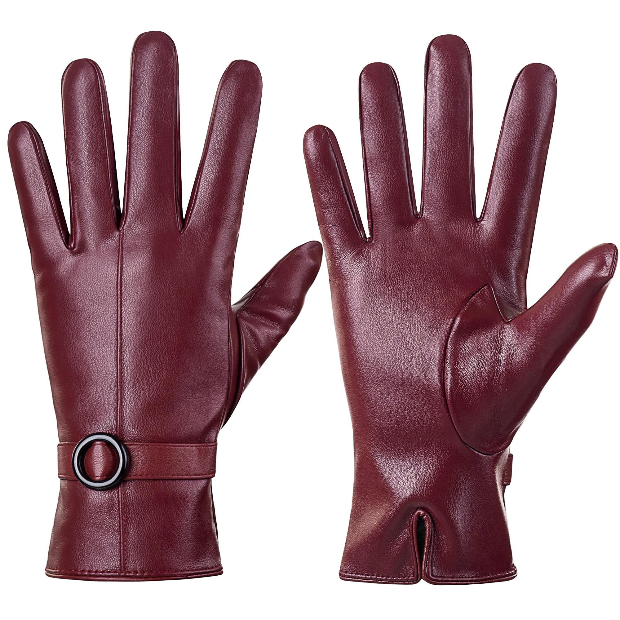 Women's Leather Gloves Touchscreen - Red XXL-image-089aa176-01c1-476e-98a3-e82e8dd7ca6f-111054