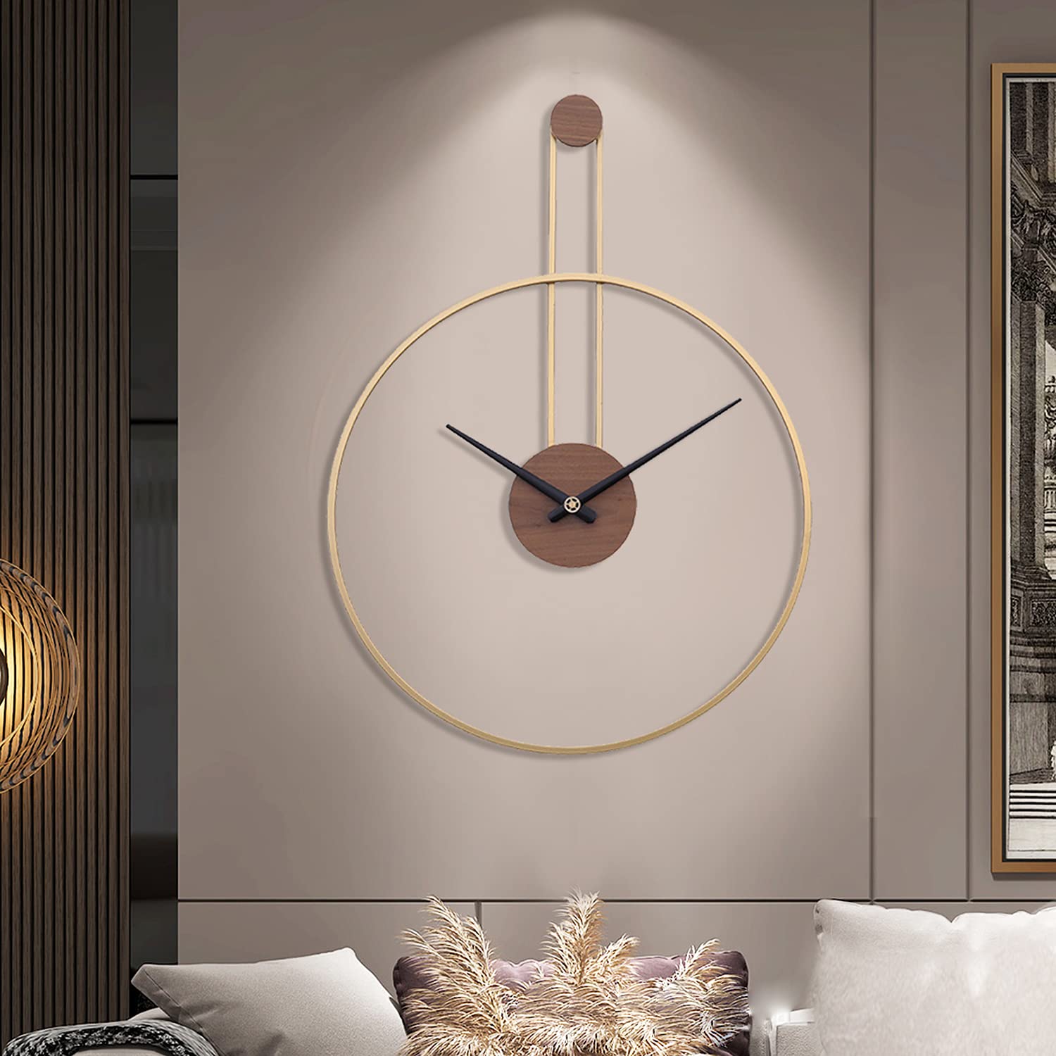 Decorative Wall Clock - Gold 24.4''×17.7''-image-8bc0d7c0-e788-4498-9af5-0291beb30123-92785