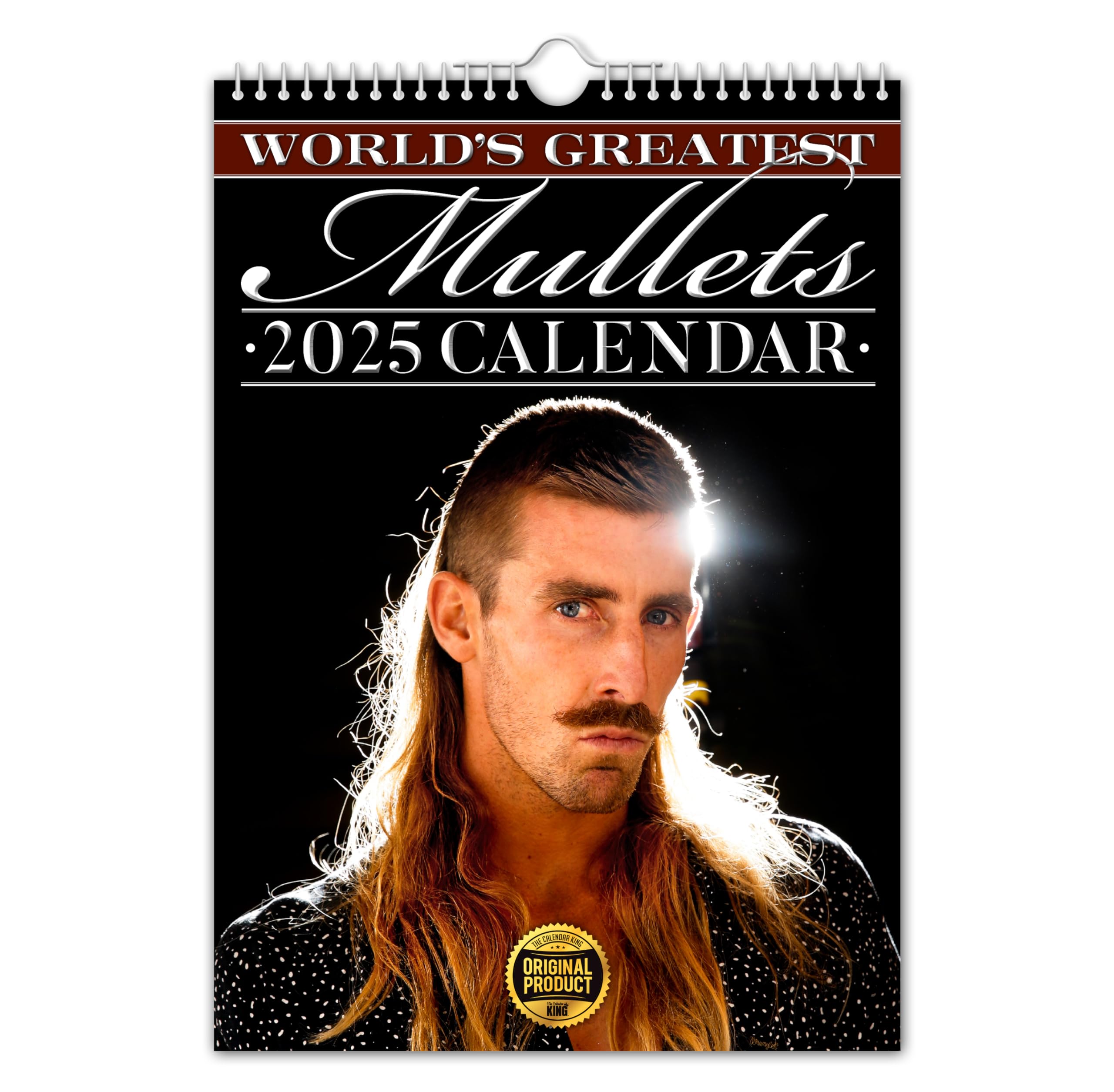 2025 World's Greatest Mullets Wall Calendar - Full Colour, A4 Size | Quirky Gift Idea-image-b5020a59-50e6-4a79-81eb-a27e2a8ed1ff-54357