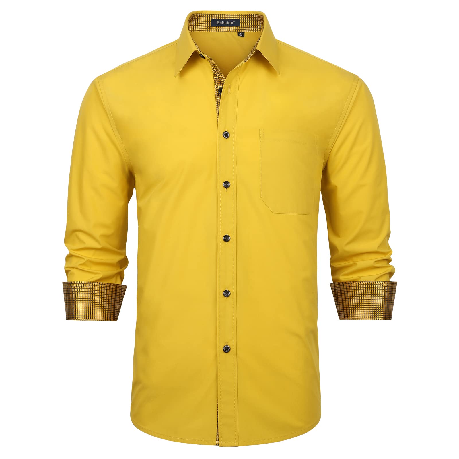 Men's Slim Fit Dress Shirt - Yellow S-image-a997102a-06b6-4d3e-8f7d-c9905d22594f-103500