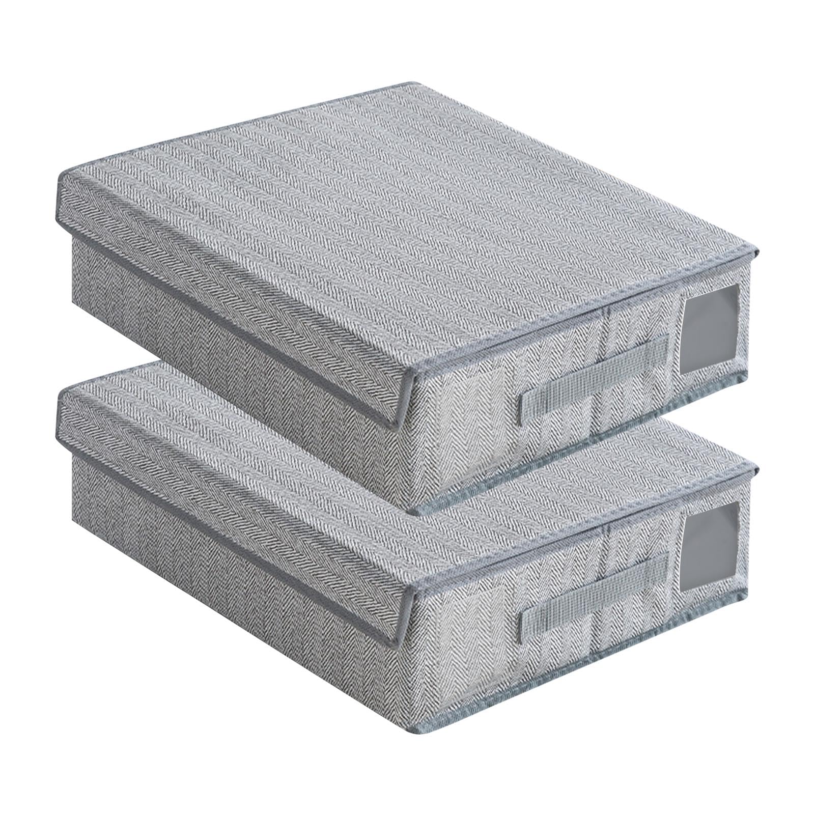 Foldable Bed Sheet Organisers 2 Pack with Clear Window & Handle for King/Queen Bedding-image-c685265d-14b4-43ab-a6d9-137d6914e1d2-56431