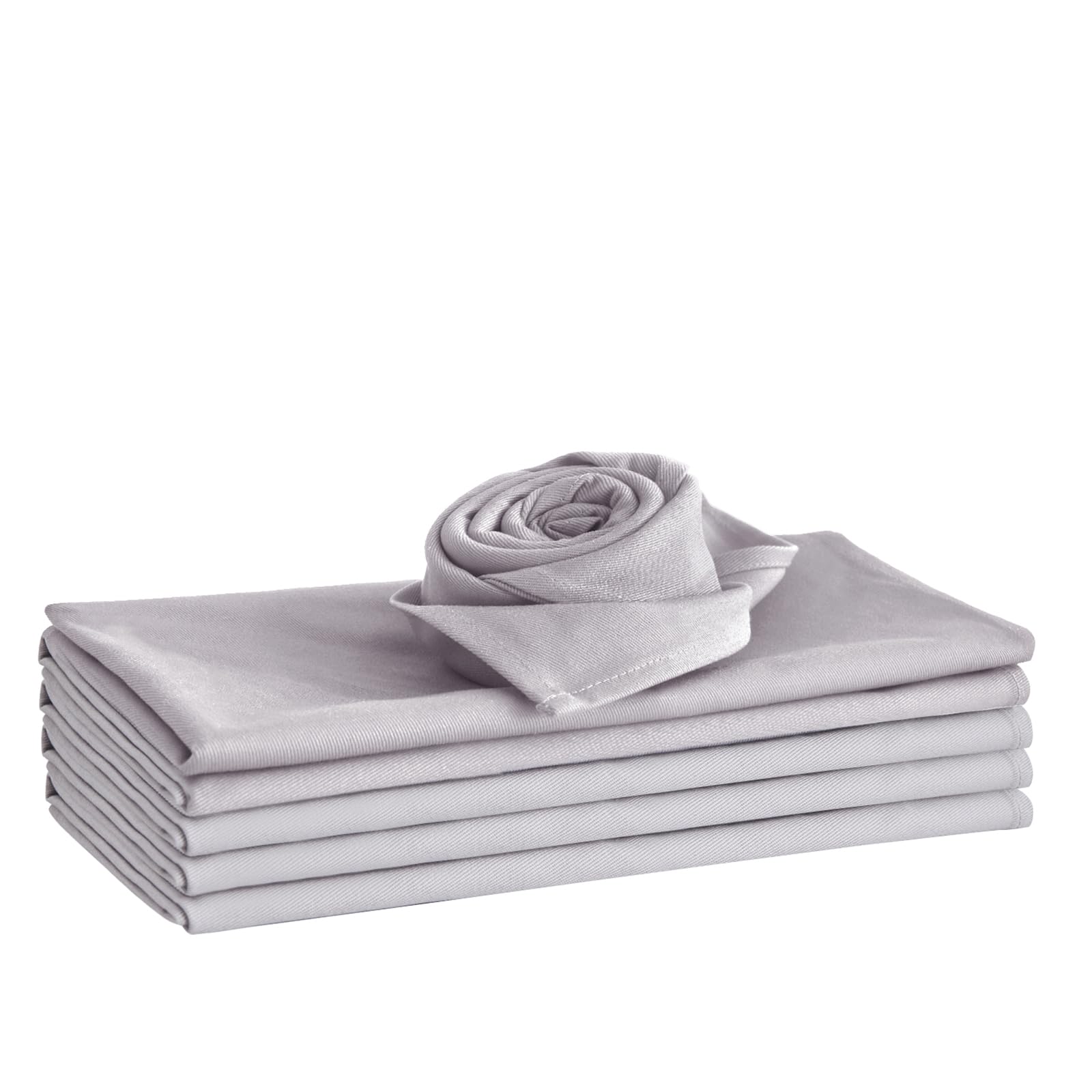 Cotton Cloth Napkins Set of 6 - Grey 50 x 50 cm-image-5d12373a-9c02-4892-b0d2-d5e294647086-108284
