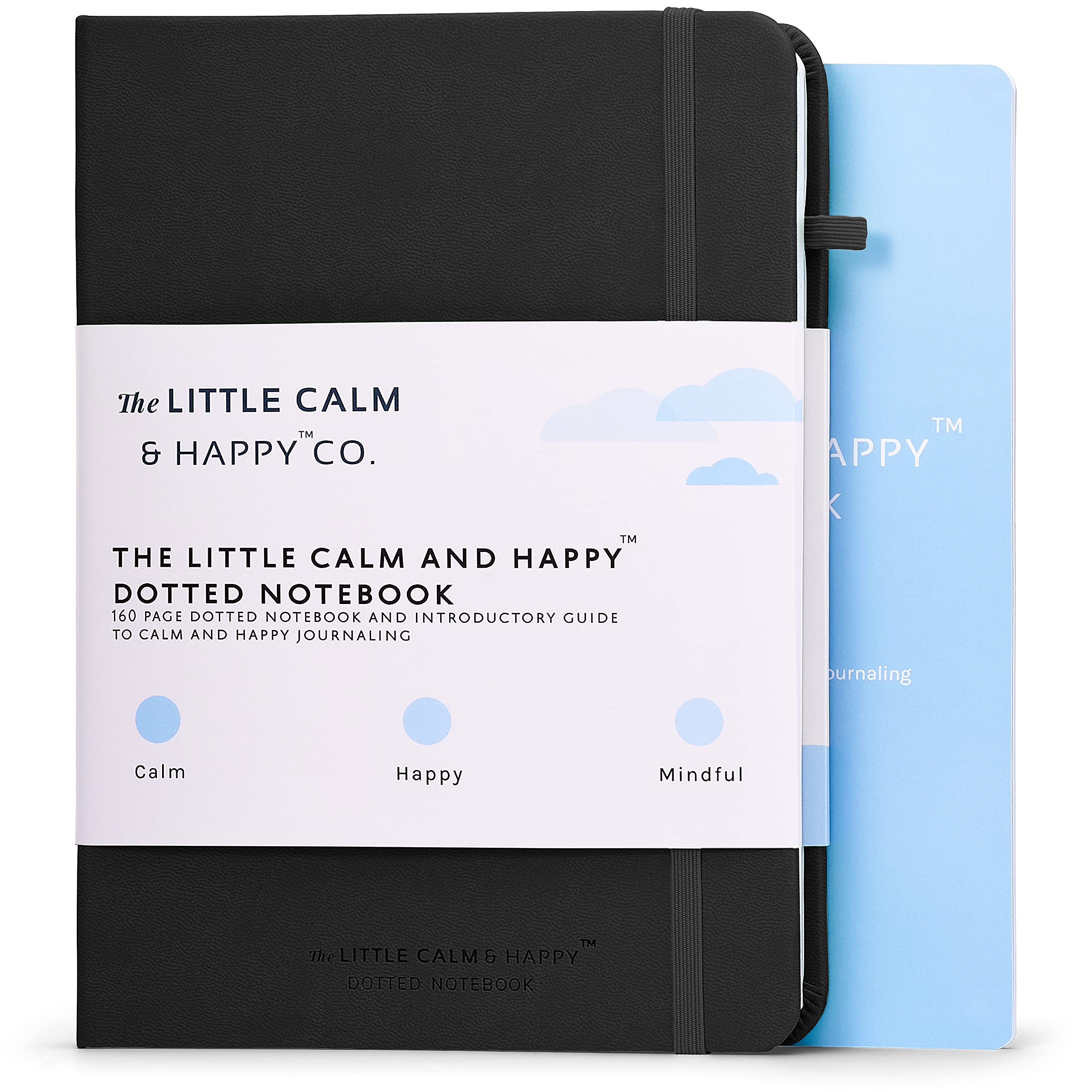 The Little Calm and Happy Dotted Notebook - 160 Page Vegan Hardcover Journal, Black-image-d2c75221-9b7f-468c-8a56-0af4dc4245d6-57834