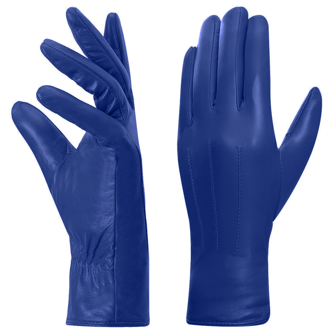 Women's Leather Gloves Fleece Lining - Blue S-image-6efa4556-b3e2-441f-8c06-7f6f8d061251-116458