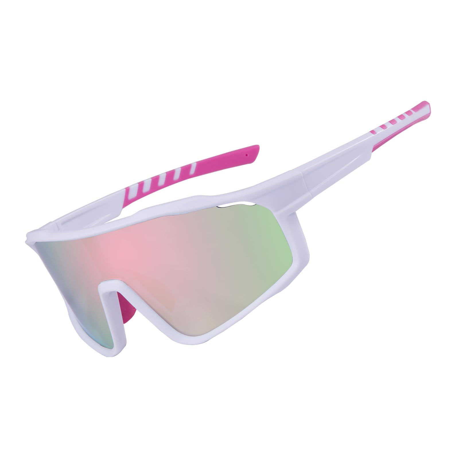 Polarised Cycling Sunglasses UV400 - White Pink 146x38mm-image-b0ef0c87-4fe6-4b2e-ae9b-1c4a101afcac-119285