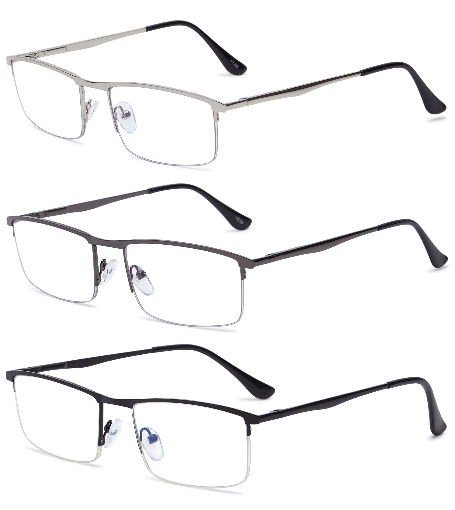 Metal Reading Glasses Blue Light - 3 Packs (Black+Silver+Grey) 1.0-image-930d46c5-ba70-454d-83e5-39031e9a054b-110655