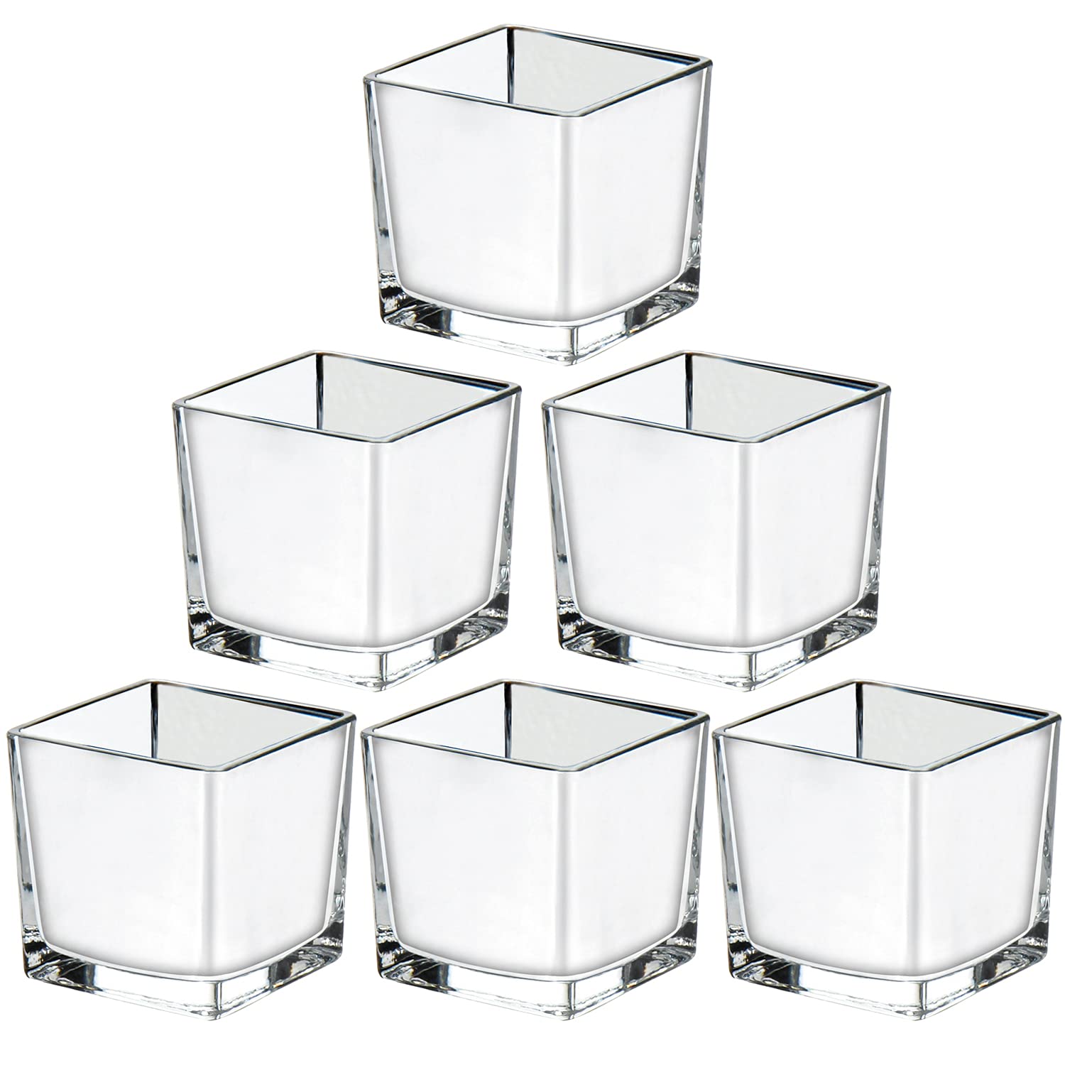 Square Glass Vases Set of 6 - Clear Galvanized Type #5-image-4baa8569-b7bf-4966-a735-017495c7d1da-94711
