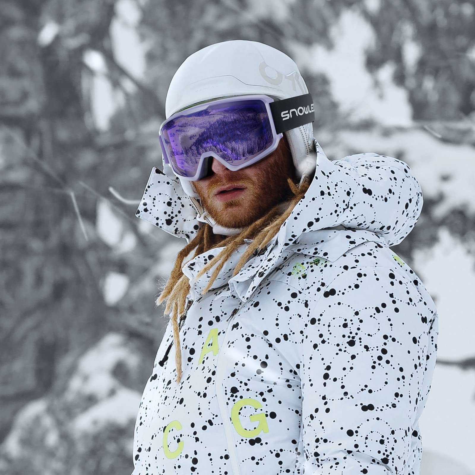 Snowledge Ski Snowboard Goggles met UV400-bescherming, skiën en Snowledge Ski Snowboard Goggles met UV400-bescherming, skiën en