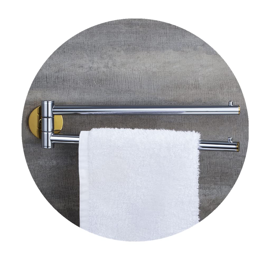 Essentials Double Towel Bar - Chrome Swivel Rail with 2-Bar Arm-image-609d615c-4b52-4641-b206-0fd037d5cd84-61444