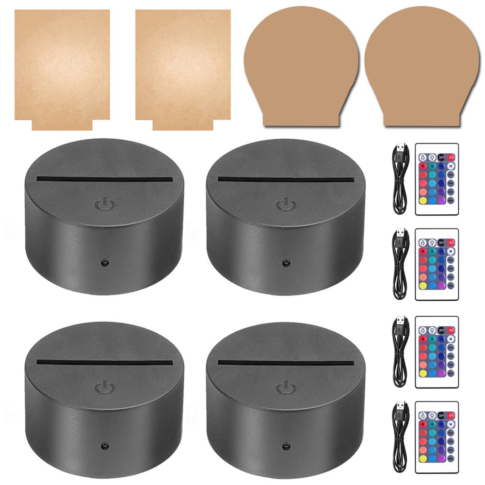 3D LED Lamp Base Set with Remote - Black 4-Set-image-73afbdfa-51b2-4017-9226-68c07ea514b7-114285