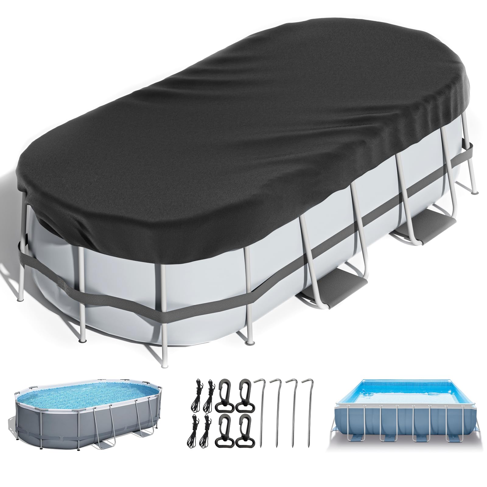 Pool Cover Waterproof UV Resistant - Black 7x13FT-image-a03291ac-d25a-4cfd-bc00-29ce26ca9c04-116465