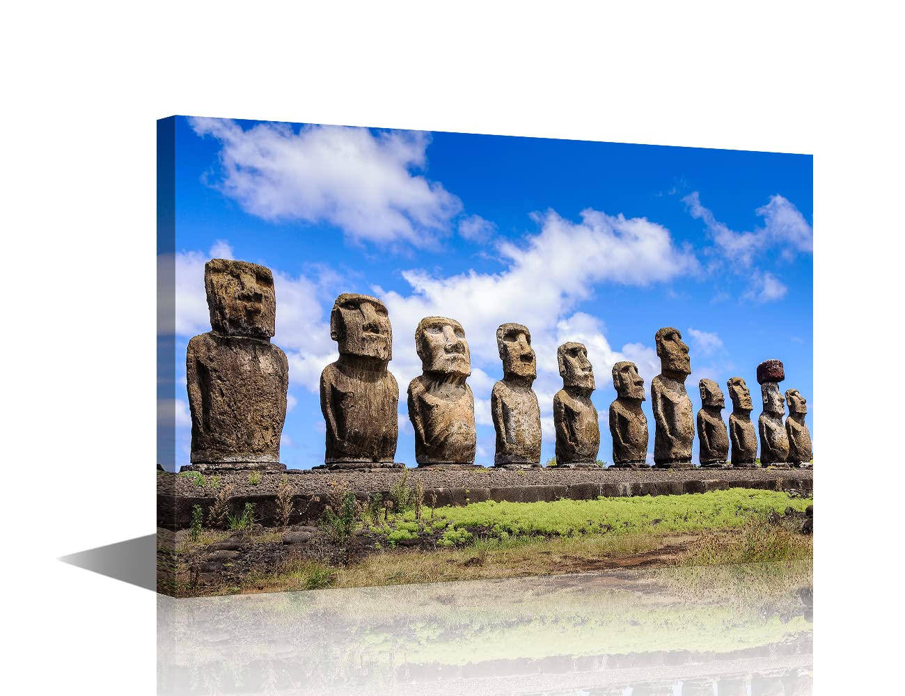 Moais of Ahu Tongariki Canvas Wall Art Easter Island Chile (16x24in)-image-bb04e166-d916-4dc0-89f3-39610b58b4ce-43774