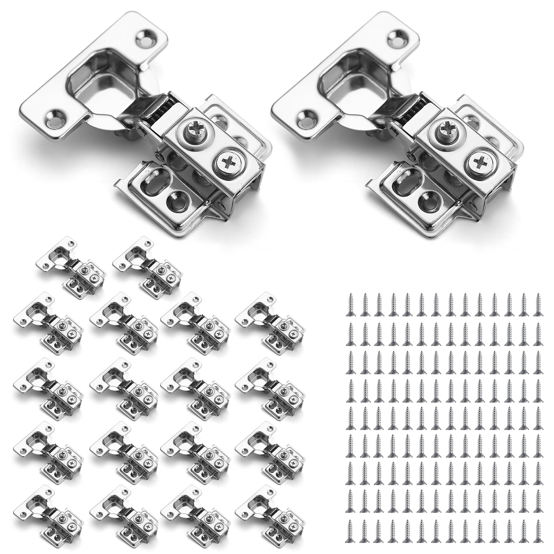 Soft Close Cabinet Hinges - Silver 20 Pack-image-ca6b698b-d495-41f0-a460-7277e0a8466c-110770