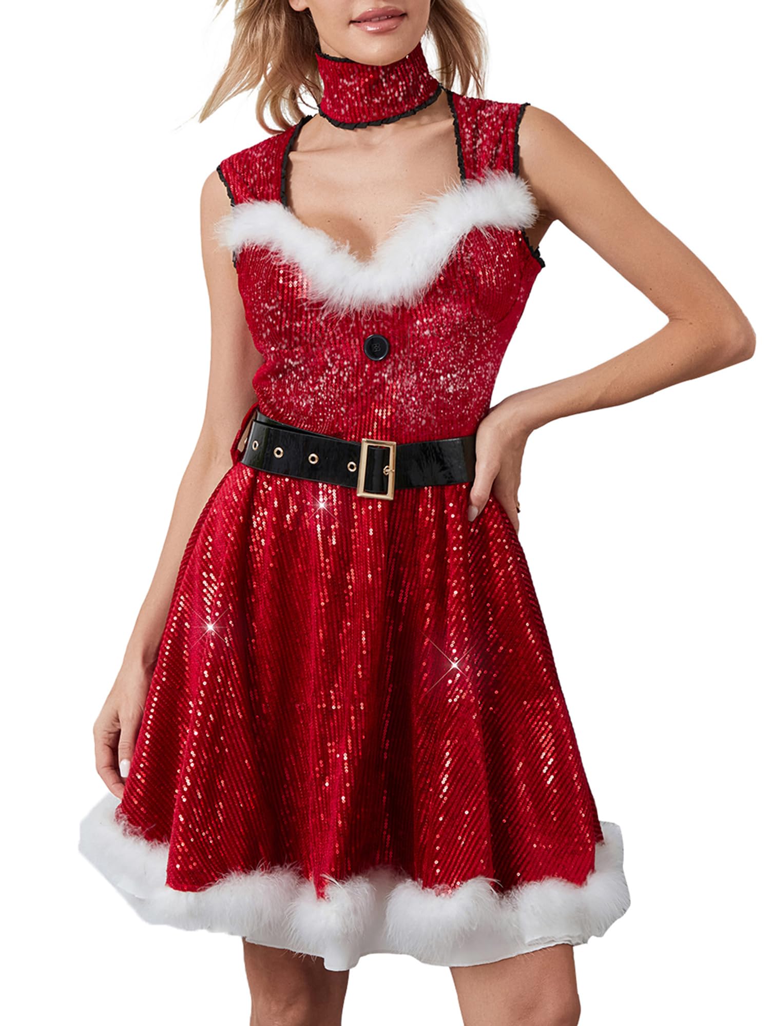 Women's Mrs Claus Costume Dress - D-Red M-image-cdb3e5d6-af4b-4f61-81db-939e4ae66e50-113990
