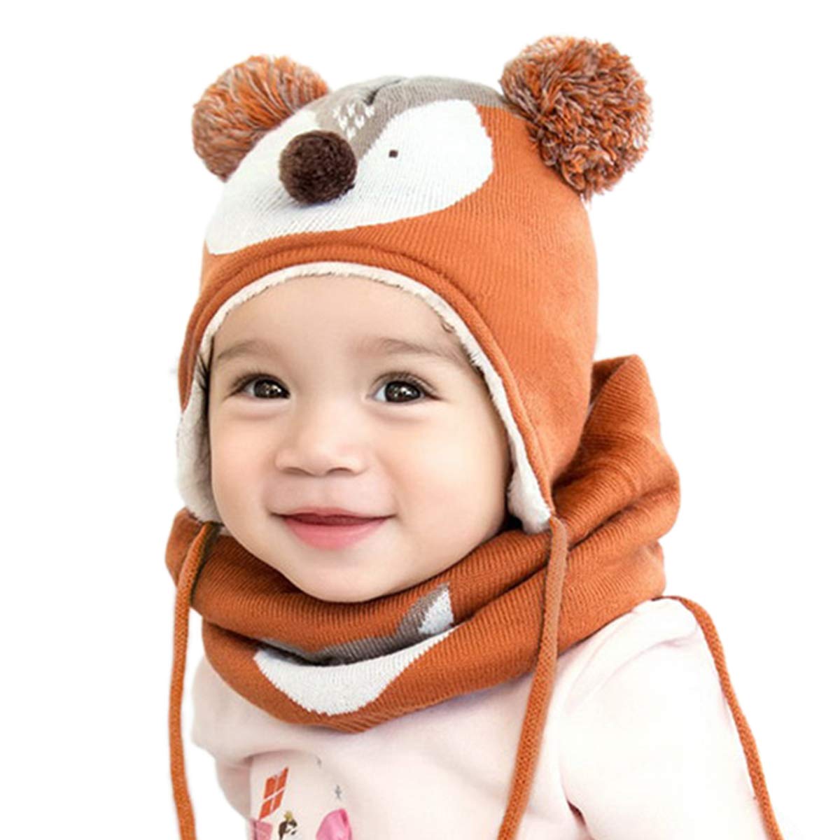 Kids Knitted Hat & Scarf Set - Orange L-image-f8cd1e74-a6a8-4c45-8143-97d701840457-105972