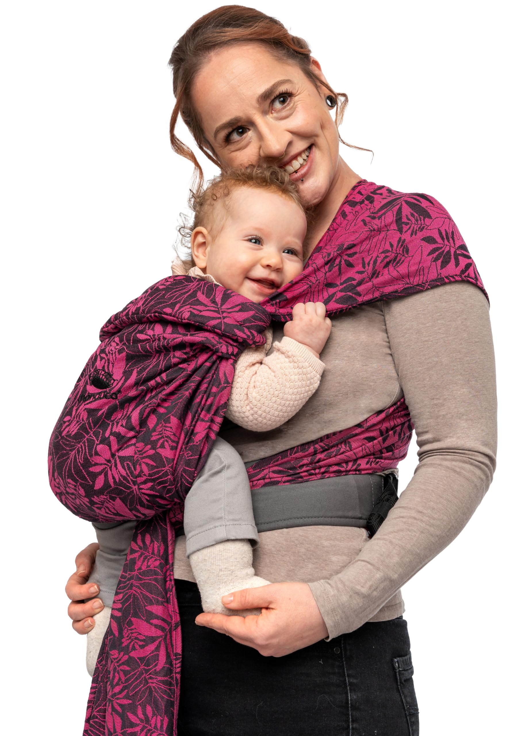 Baby Sling Organic Cotton - Botanic Pink Twist Regular-image-6a693447-78d7-4d3a-a41e-31757ad4e2d3-121505