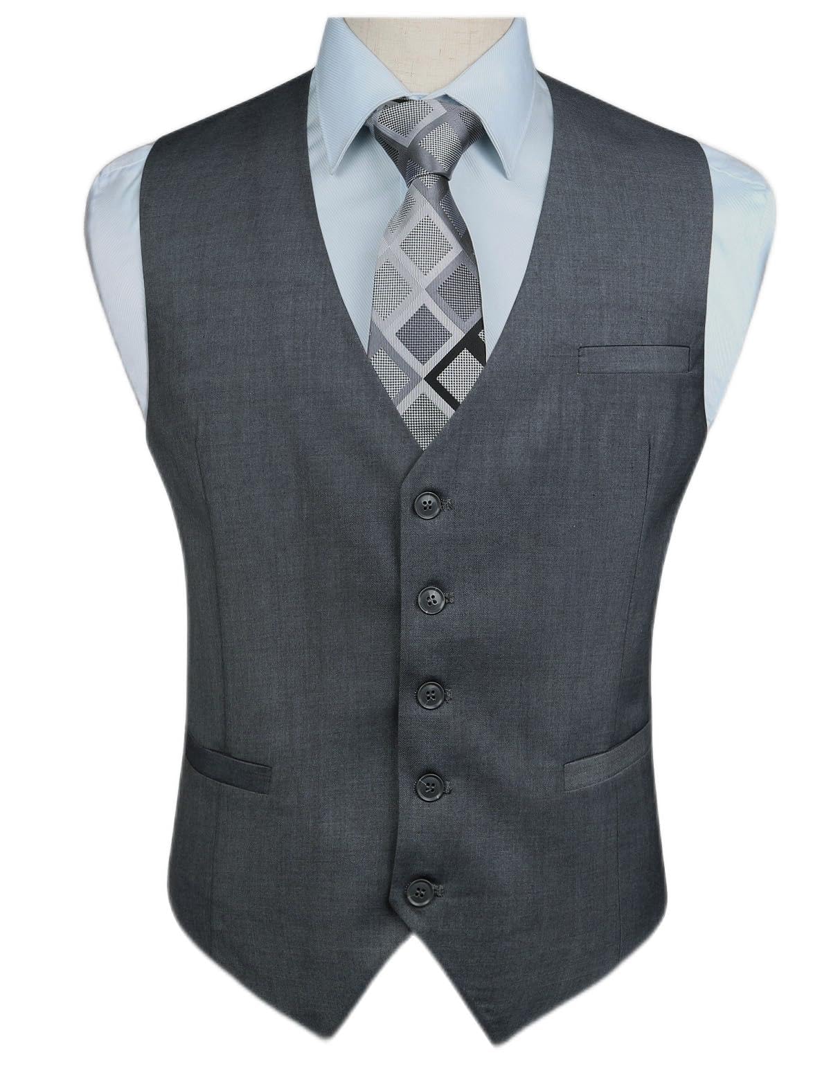 Men's Formal Cotton Waistcoat - Grey-1 S-image-4c46bde3-57ba-4cf2-b3ac-788f4dbae446-103778