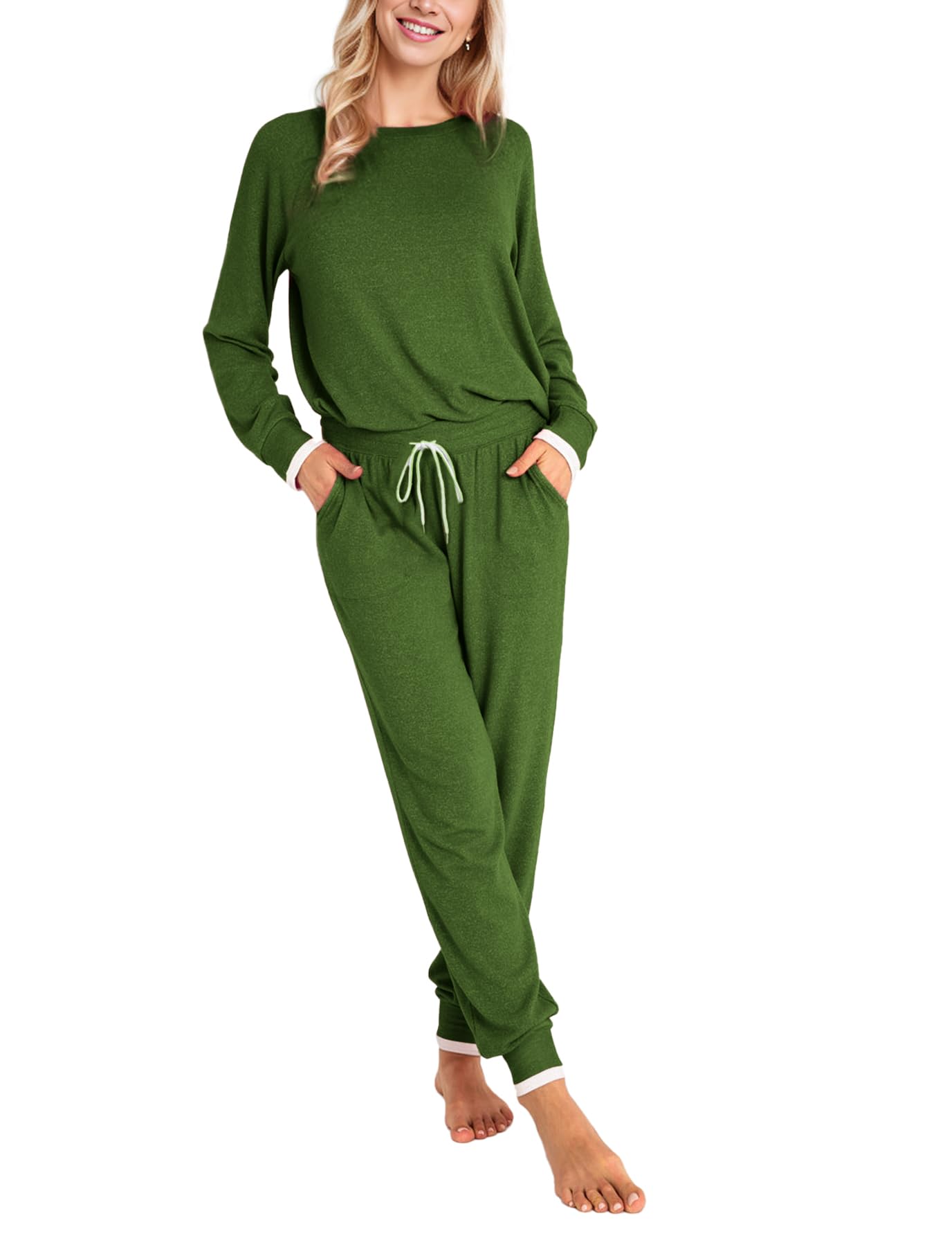 Women's Cotton Lounge Set - Army M-image-ed1eb137-7764-4e87-b68c-5c9886fdb62f-111475