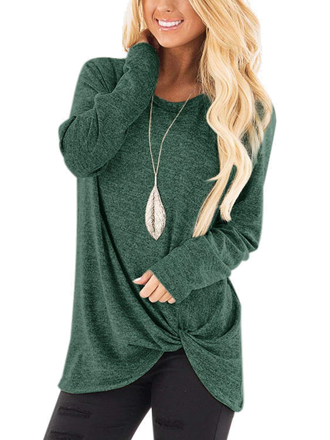 Women's Casual Long Sleeve Top - Light Green XXL-image-600d66f9-cd72-41b8-a565-e0c4451314aa-102106