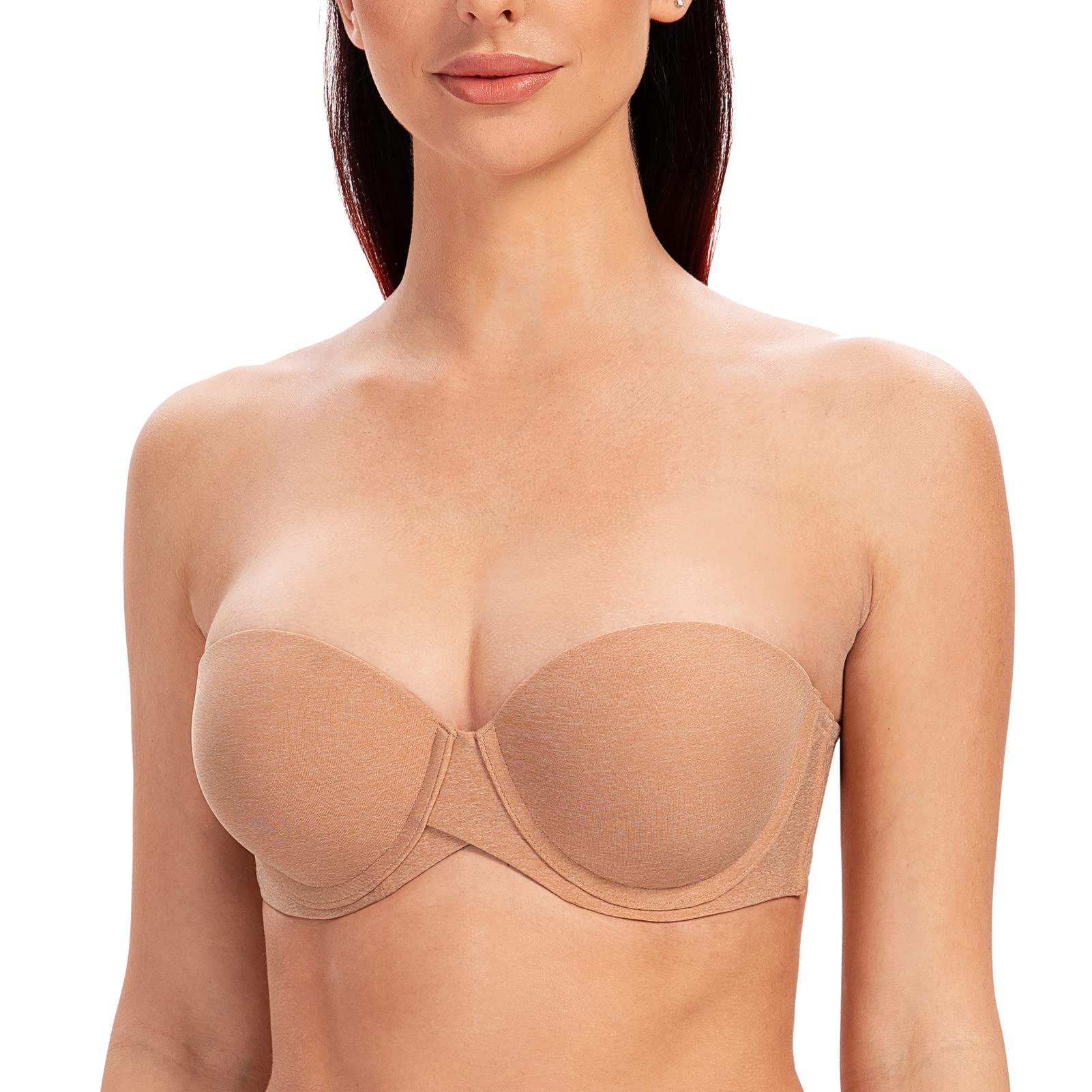 Women's Strapless Push Up Bra - Cappuccino Heather 38B-image-b5d6fc96-4ef3-40c5-81be-1125e15f3fad-116720