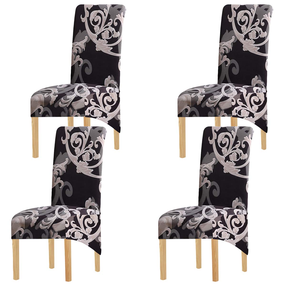 Stretch Dining Chair Covers Set of 4 - Black-1 4 Pack-image-8a754589-ad92-4aef-9adf-49421c6612ef-98541