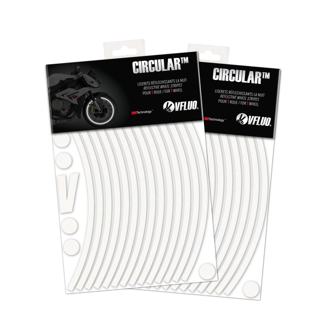 Reflective Wheel Stripes Kit 3M - White/Silver Set of 2-image-ba8b5e7e-3a9d-4e60-b814-87996baf5268-109920