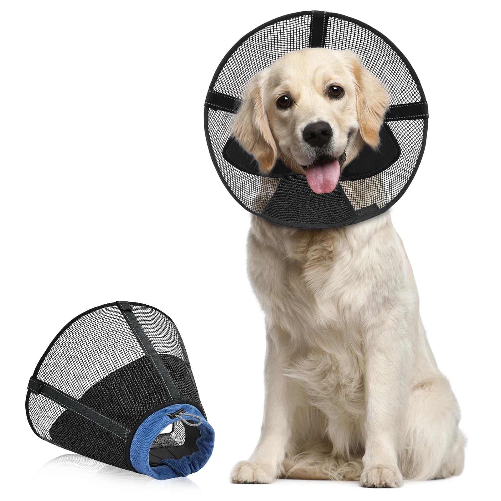 Soft Mesh Dog Cone Alternative - GlossBlack XL-image-8e855661-3aba-49f8-a6c7-601b8e33cdca-104840