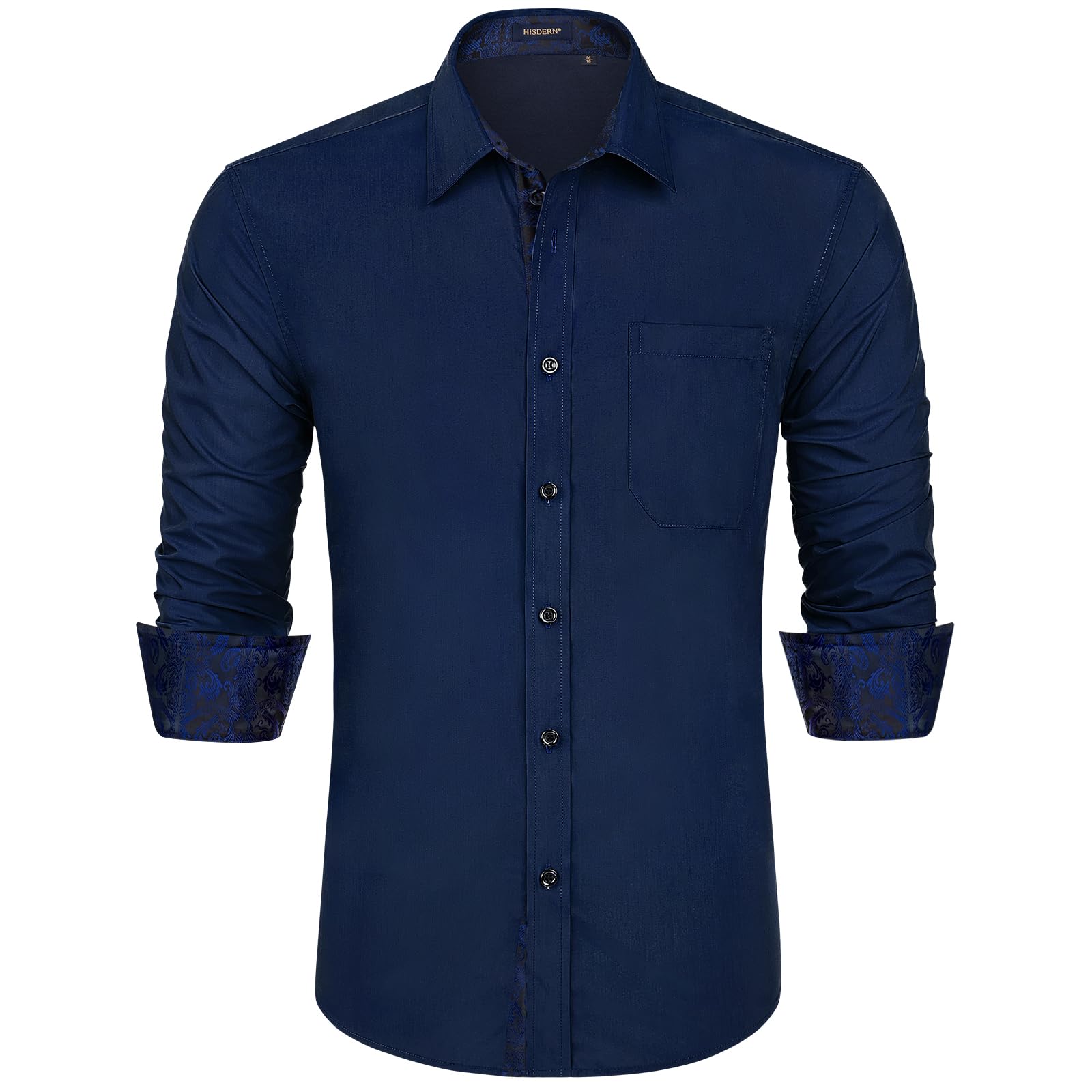 Men's Formal Dress Shirt - Navy Blue S-image-eb29b5d5-6186-4d8f-8adf-7025711463f8-103736