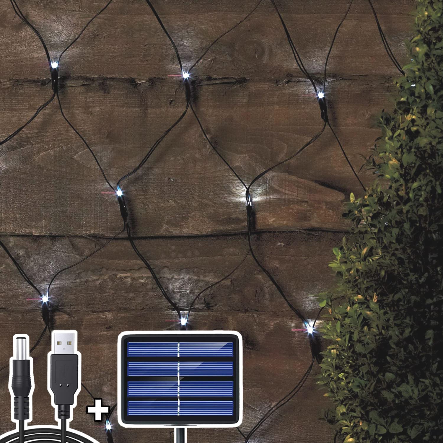 204 LED Cold White Net Lights Outdoor 3M x 2M Mesh Solar/USB Powered Weatherproof Garden Lighting-image-8db883c0-5402-4dd3-a146-de2f6c8c30ce-55816