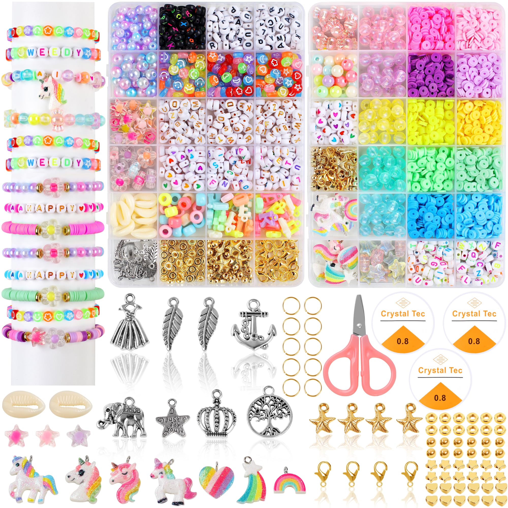 Friendship Bracelet Kit with Imitative Jade Beads & Charms - Perfect Birthday Gift for Girls-image-a3a29e66-9a55-4df2-8535-c793c274f709-69107