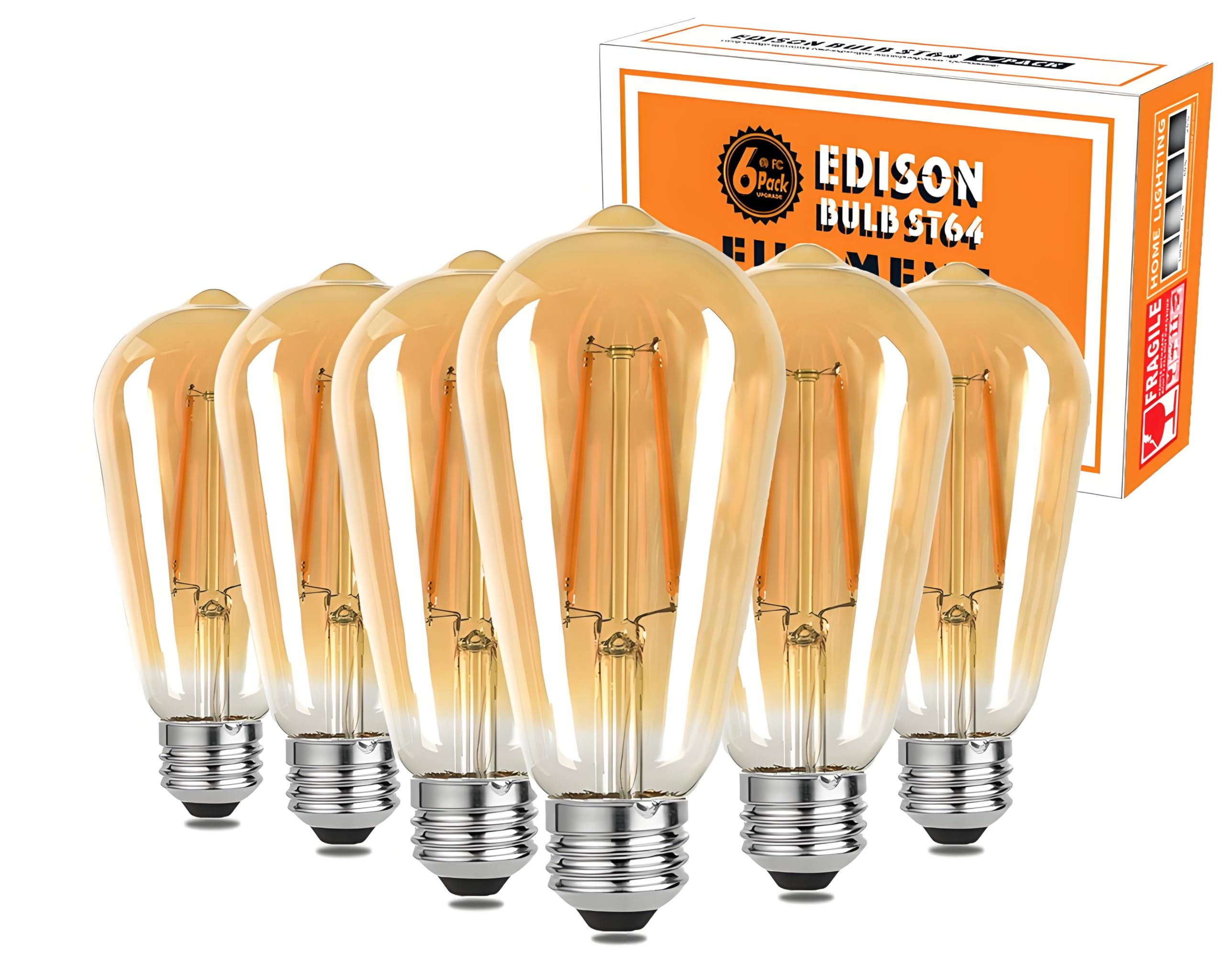 Edison LED Bulbs 6W Dimmable - E27 ST64 Warm White-image-0da0f735-a89f-42c2-8437-f96f766df784-108140
