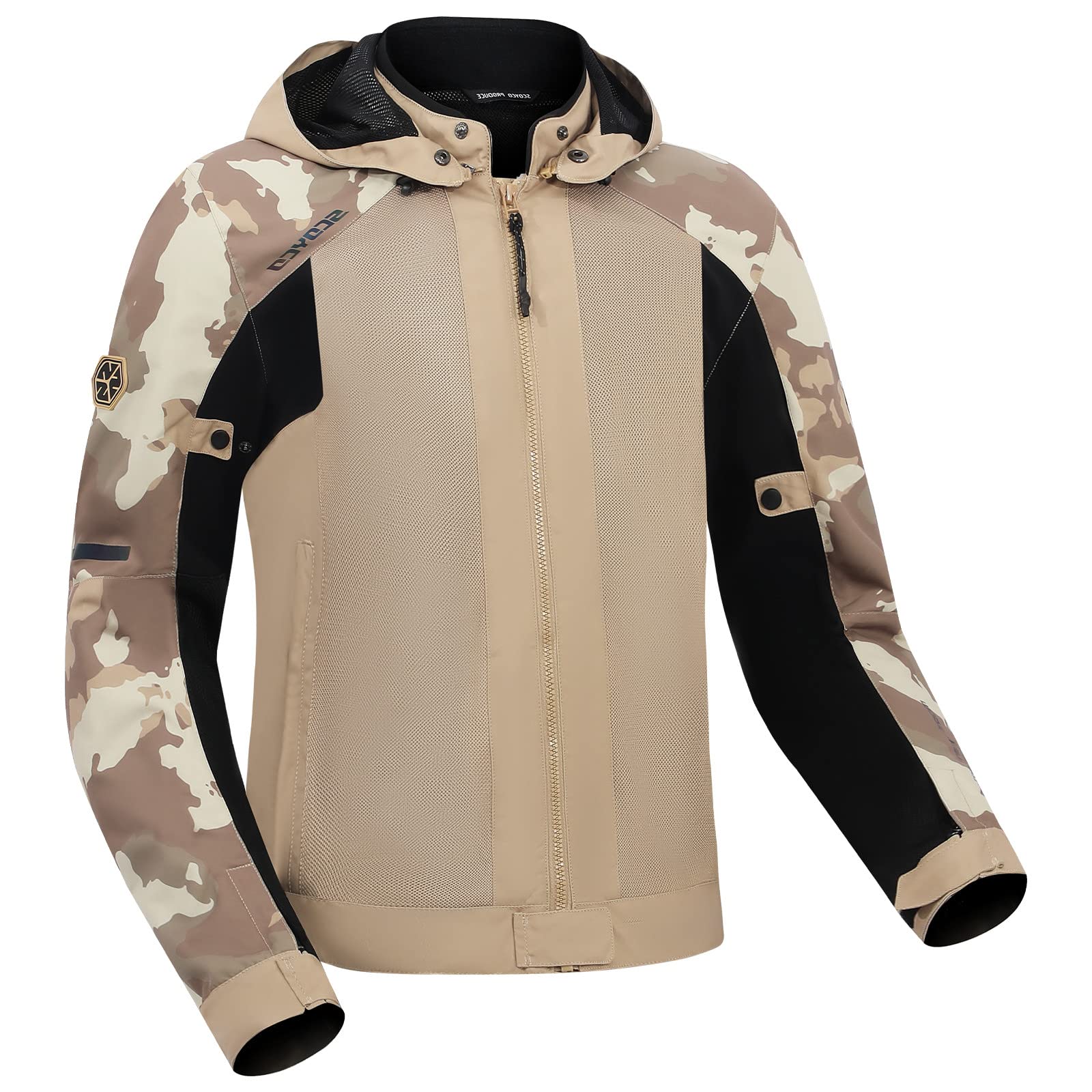 Motorcycle Textile Hoodie Jacket - Sand M-image-7010dea3-eed9-434e-88dd-caa514221750-115238