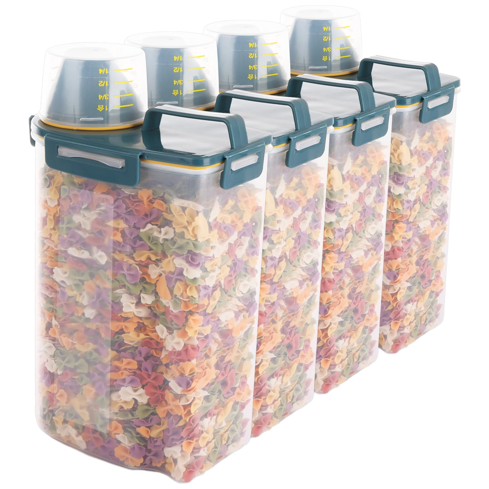 Cereal Storage Containers Set of 4 Airtight 2KG - Blue Transparent-image-8988138e-2352-40c0-ba3b-aee0782cd92e-94667