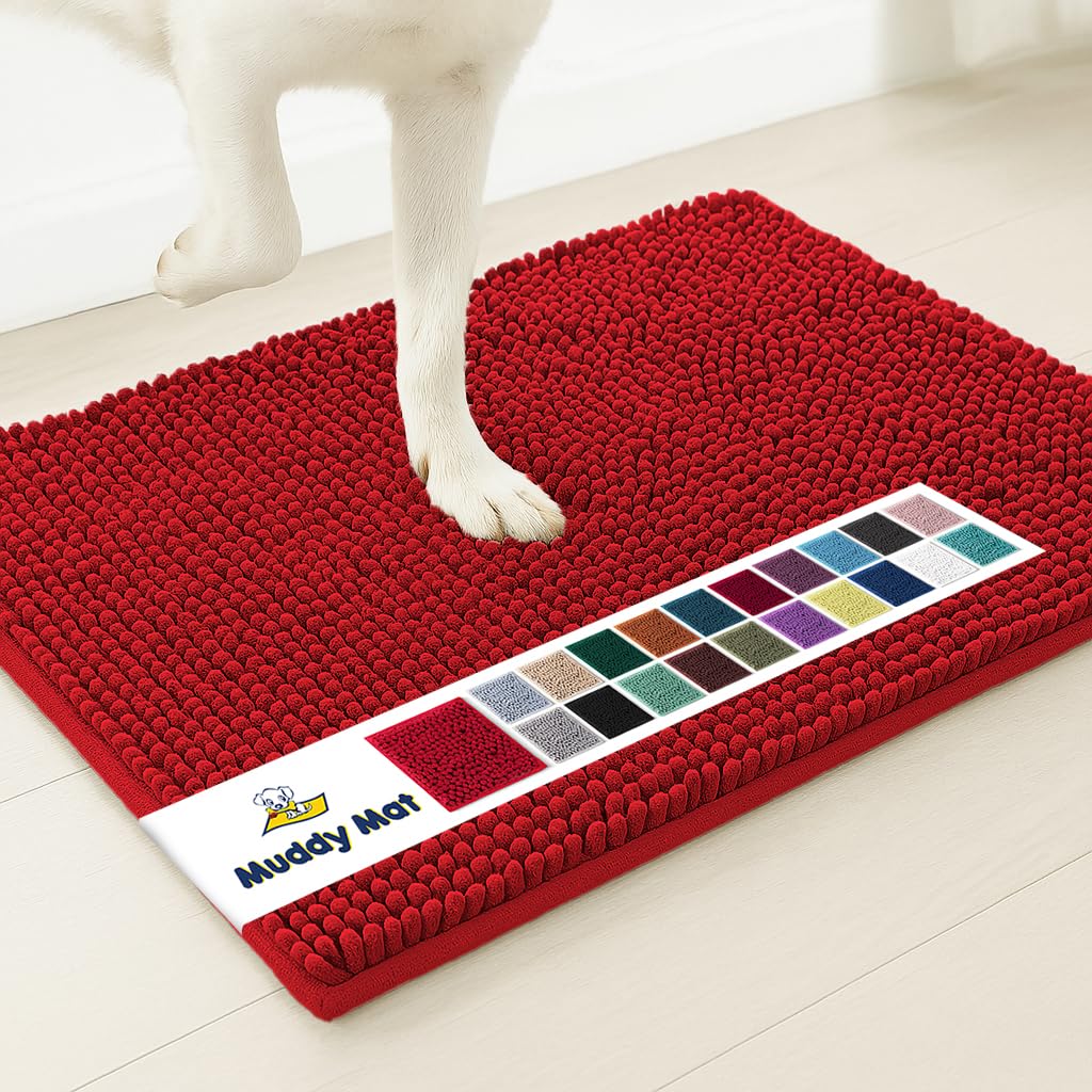 Absorbent Door Mat Non-Slip Washable - Red 61x89cm-image-f037d748-fc5f-4b9f-9e9f-14079690fc23-121280