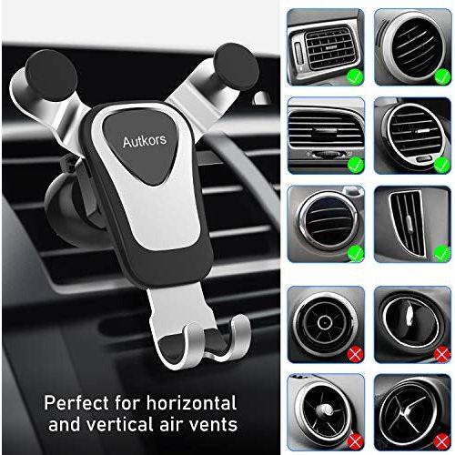 Autkors Car Phone Holder, Air Vent Car Phone Mount 360 Degrees
