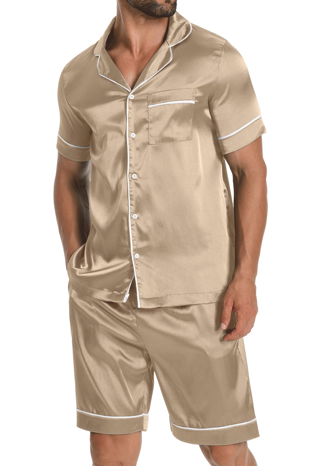 Men's Silk Satin Pyjama Set - Gold XXL-image-9b250473-9174-41b9-8c53-04ee93e4bc78-123532