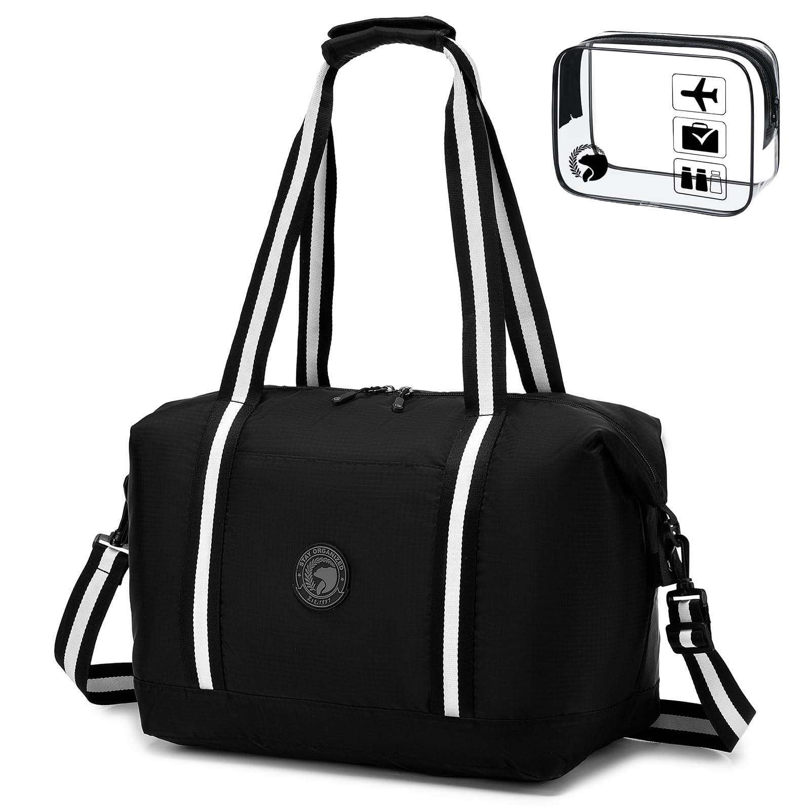 Foldable Cabin Duffle Bag 30L - Black 40x30x25 cm-image-9e62f1be-a134-49b8-a6cb-8c65b65e8e20-120085