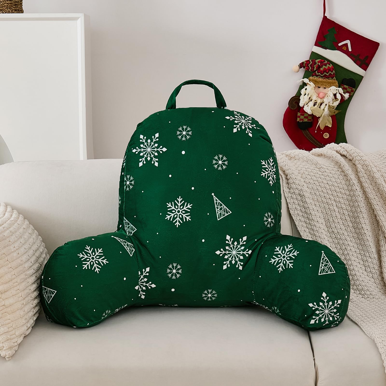 Christmas Reading Pillow with Arms - Green 64x46x25cm-image-e91e0d44-35f1-48e1-bfc7-1a4005743f15-113138